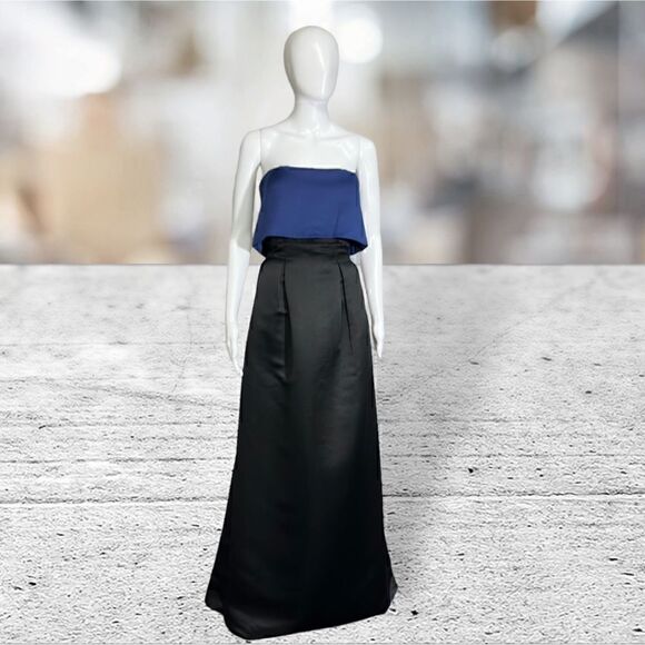 Sable & Zoe Blue & Black Gown - Picture 3 of 7